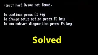 How to Fix No Hard Drive Detected | Drive not found, press F1 to continue | Hard Drive Failure