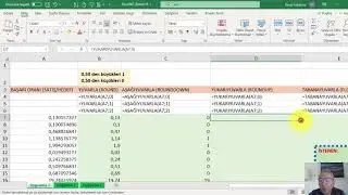 Excel - Matematiksel Fonksiyonlar - YUVARLA