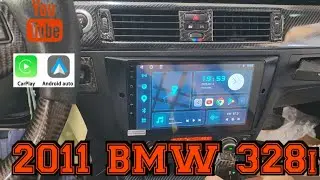 2011 BMW 328i 9" carplay android auto reverse camera installation step by step