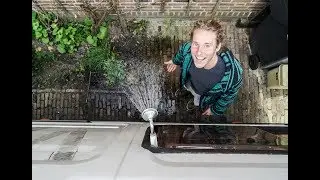 The best way of showering in a van