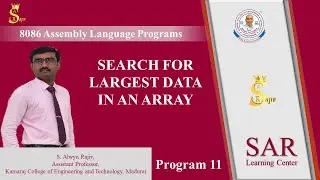 Program 11 : Find Largest Data in an Array | 8086 Assembly Language Program | emu8086