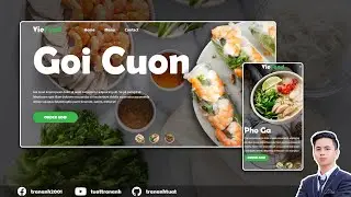 How To Make Responsive Landing Page Using HTML CSS & JavaScript | Vietnamese Food Website