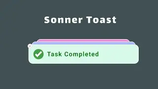 Using Sonner Toast in Nextjs | React