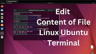 How to edit Files in Ubuntu Terminal