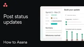 Post status updates in Asana