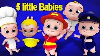 Five Little Babies | Nursery Rhymes Songs For Kids | Children Rhyme By Junior Squad