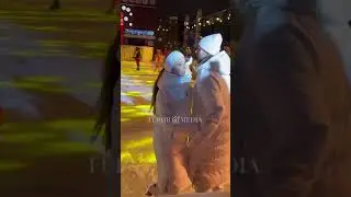 Татьяна Навка и Петр Чернышев  на открытии предновогоднего фестиваля «Путешествие в Рождество»