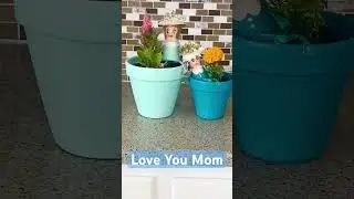 Sweet Mother and Daughter Moment - Craft Flower Pots