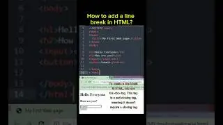 Break the line A simple HTML trick #ai #facts #coding #html #shorts #programming