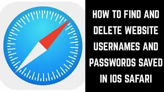 How to Find and Delete Website Username and Password Information Saved in Safari on iPhone or iPad