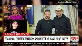 Brad Paisley Discusses Surprise Visit to Ukraine on CNN Tonight