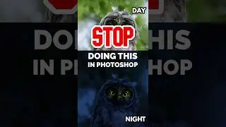 Convert Day to Night in Photoshop | #Shorts