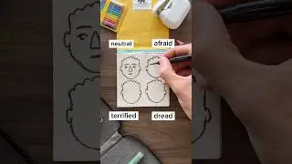 How to draw a scared face ! (Don’t be afraid) 😱 ￼