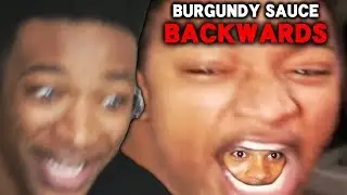 Etika Reacts to BURGUNDY SAUCE BACKWARDS (𝓝 Word)