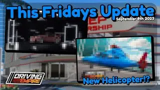 This Fridays Update (September 8th 2023) | Driving Empire - Roblox