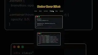 Navbar hover effect using HTML & CSS 