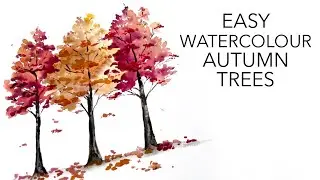 Simple Autumn Watercolour Trees You Will Absolutely LOVE Painting!