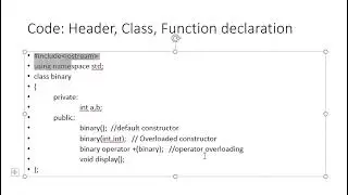 Lab 6 OOP and DS binary Operator overloading & binary operator | Operator overloading