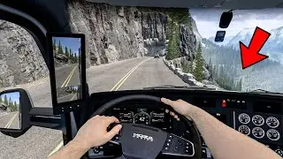 POV - Kenworth T680 Next Gen | Mountain drive in American Truck Simulator | MOZA TSW | Real hands