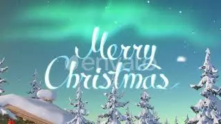 Santa Claus with Reindeer Goes on the Way - After Effects Template