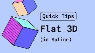 How to create a 2d flat styles in 3d with Spline