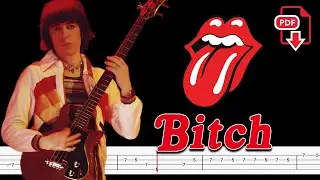 The Rolling Stones - Bitch (🔴Bass Tabs | Notation) 