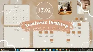 how to make your laptop aesthetic || background, lockscreen, icon app !