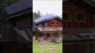 Epic Off-Grid Home Built with Natural & Salvaged Materials #home #shorts