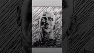 pencil drawing / the rock 🔥😱🔥 #shorts #ytshort #short