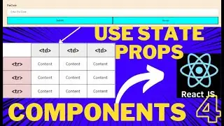 PinCode App  4 | Creating Components | Passing Data To Components Using Props | Use State In React