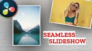 (Almost) NO FUSION Seamless Polaroid Photo Slideshow Tutorial in Davinci Resolve 17 FREE