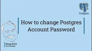 How To Change Postgres Account Password