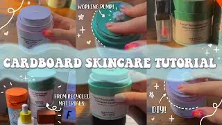 🦋⚡️DIY CARDBOARD SKINCARE FULL TUTORIAL + WORKING PUMP!⚡️🦋