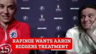 Meghan Rapinoe says she's going to call Aaron Rodgers after suffering ACL injury