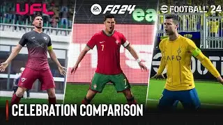 UFL vs EA Sports FC 24 vs eFootball 2024  | Celebration Comparison