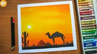 How to Draw Camel in Desert / Tutorial for Beginners