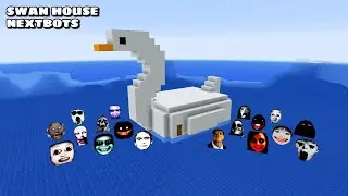 SURVIVAL SWAN HOUSE WITH 100 NEXTBOTS in Minecraft - Gameplay - Coffin Meme