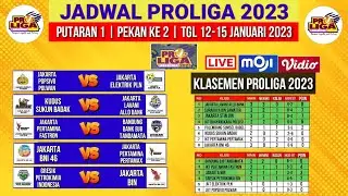 Jadwal Proliga 2023 | Putaran 1 Pekan ke 2 | Klasemen Proliga 2023 Terbaru | Live Moji