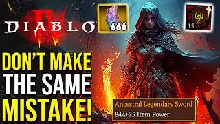 Diablo 4 - Start Doing This Now! This Huge Mistake Will Waste 100s of Hours & Secret Best Weapons