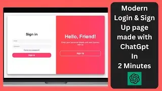 Modern Login Form using ChatGpt only in 2 minutes 😮 #chatgpt #frontend