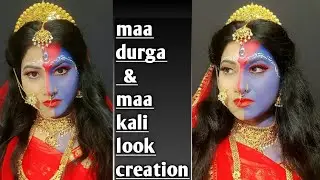 maa durga maa kali look creation // aadishakti look step by step