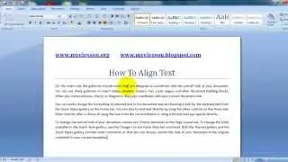 MS Word : Format Text Better with Justify Alignment