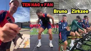 Zirkzee welcome by Bruno, Dalot and Garnacho at Man United training, De Ligt & Mazraoui DEAL CLOSE