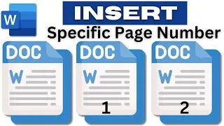 How to add page number in Word starting from any page.