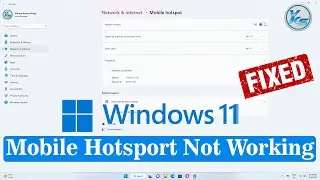 ✅ How To Fix Mobile Hotspot Not Working in Windows 11