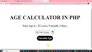 Age Calculator in PHP