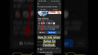 How To Add follow Button On Facebook | Facebook Followers Settings #shorts