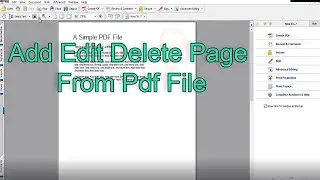 add  page, delete page merge page to pdf file using Adobe Acrobat Writer 6 0 05