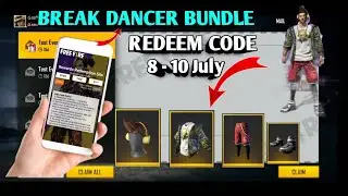 Free Fire Break Dancer Redeem Code Today's 8 July || Claim Free Break Dancer Full Bundle || Nomi