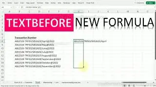 TEXTBEFORE function in excel - New excel formula in 2022